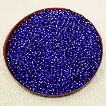 

Factory Frice 80g/lot 3mm DK Blue DIY Glass Loose Seed Beads with silver inner line for Garment Accessories