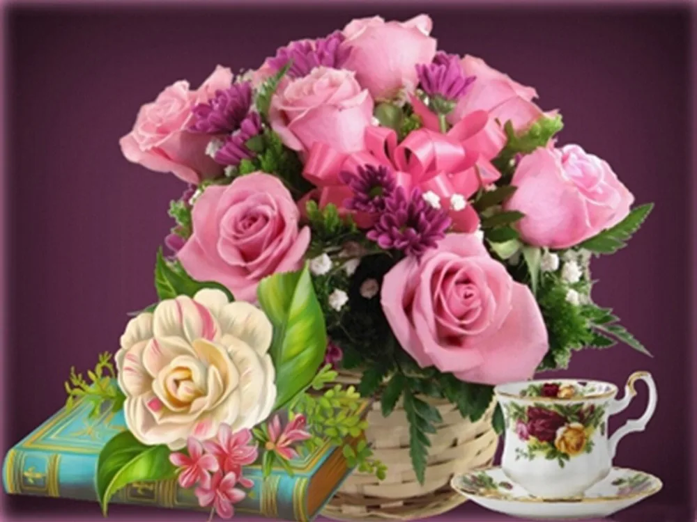 

Diamond embroidery flower 5D diamond cross stitch crystal full diamond sets unfinish decorative Diy Diamond painting