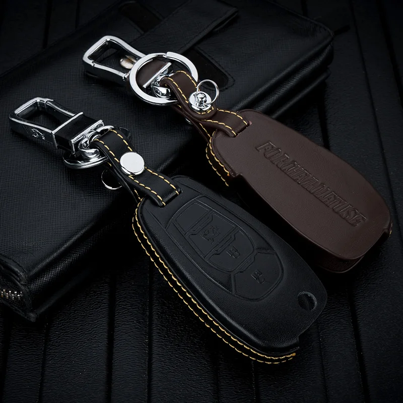 ABAIWAI Genuine Leather Car Key Holder Cover For Chevrolet Cruze Auto