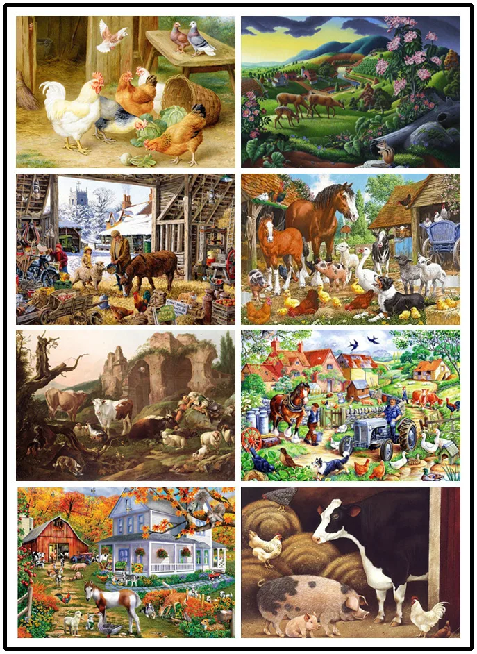 

LIPHISFUN DIY 5D Diamond Painting Diamond Embroidery Cross Stitch Full Drill Home Decor Square/round Animal Farm Hen