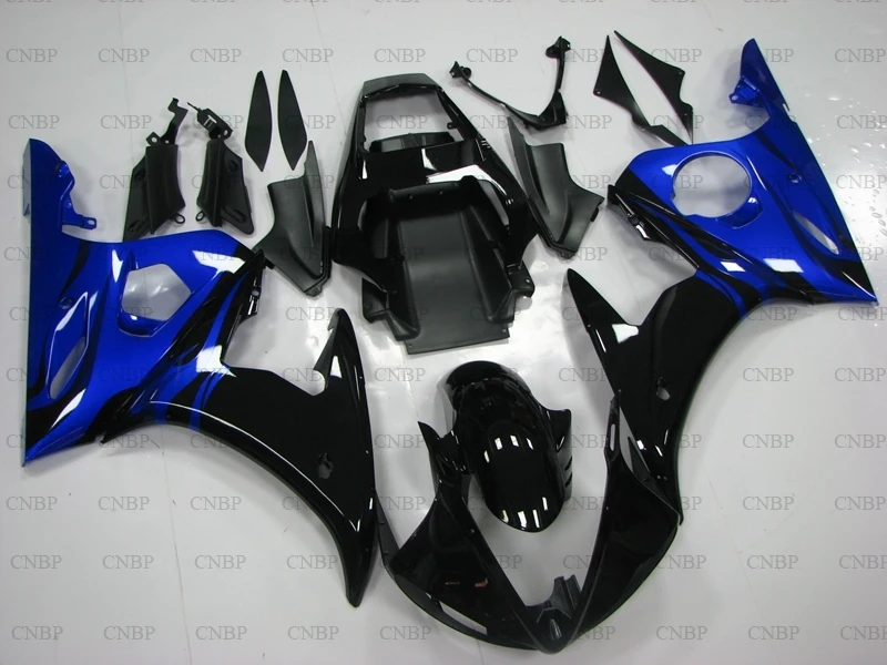 YZFR6 2003 2005 обтекатель для YAMAHA 03 05 полный корпус наборы YZF R6 04 Синий Черный пластик