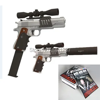 

3D Paper Model Pistol/Gun M1911 Paper-cut Toy Hardcover Magazines Edition 1:1 DIY Puzzle Toys Handmade Paper Firearms