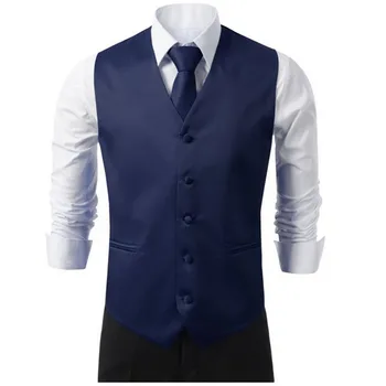 

Navy Red White Formal Men's Waistcoat Vest New Arrival Fashion Groom Tuxedos Wear Bridegroom Vests Casual Slim Vest Custom Made