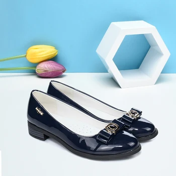 

Girls Shoes Spring Autumn Princess PU Leather Shoes Bowknot decoration For 6-14 Ages Toddler Shoes Clearance on sale