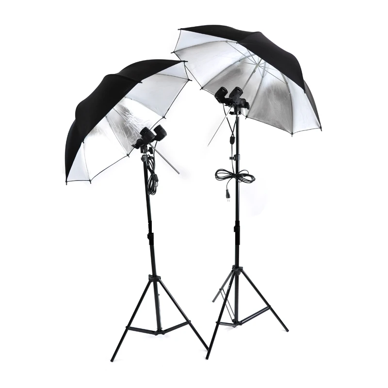 

NEW PHOTOGRAPHIC EQUIPMENT lighting kit 85cm Reflective lambency white umbrella Lamp Bulb Holder E27 Socket 2mlight stand CD50
