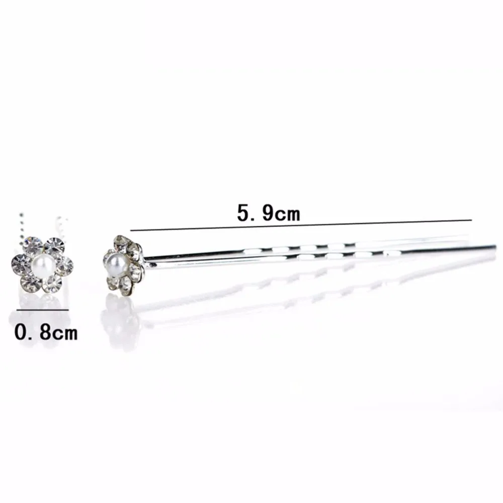 Wedding Hair Pins Simulated Pearl Flower Bridal Hairpins Bridesmaid Hair Clips Women Hair Jewelry Accessories 40 PCS