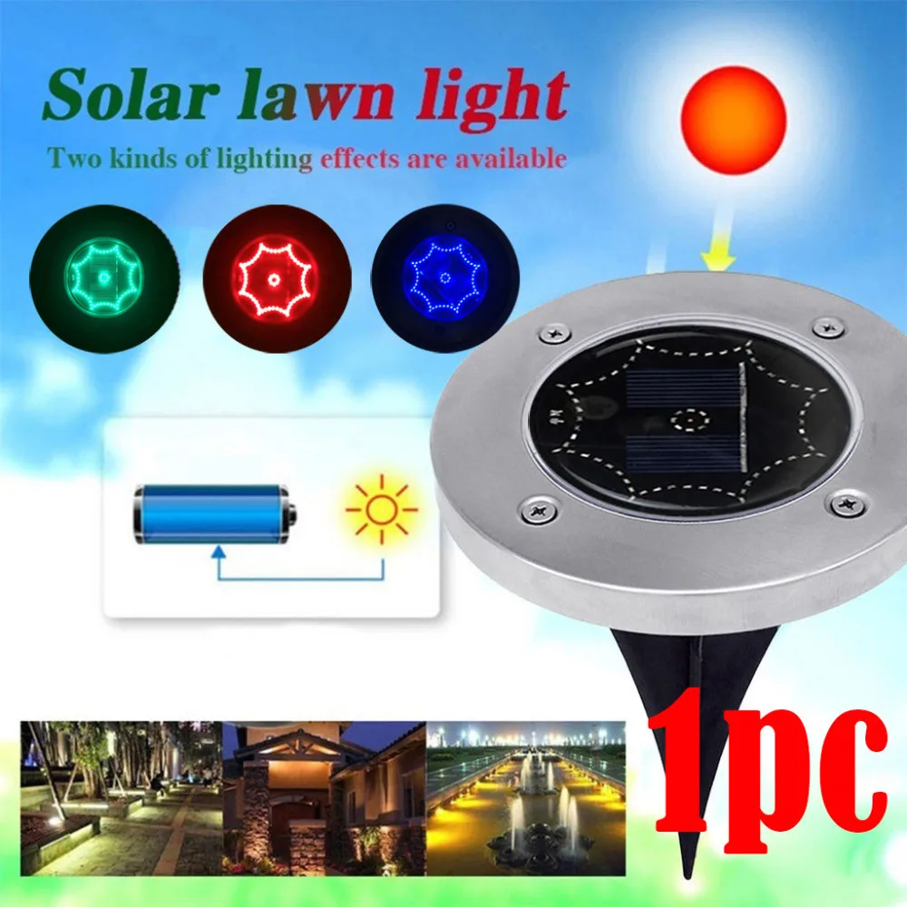 Solar Light LED Buried Lamps Outdoor Path Light Spot Lamp Yard Garden Lawn Landscape Waterproof Outdoor tools #2D10 (11)