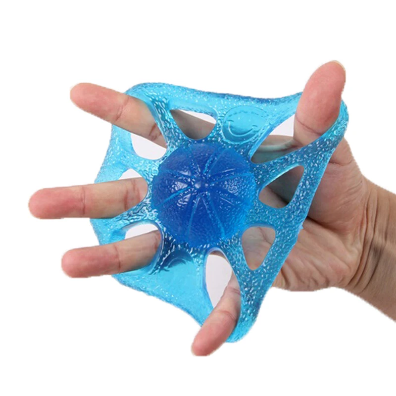 

8 Hole Silicone Hand Grip Strengthener Finger Extensor Exerciser Thera-band Strength Training Color Random