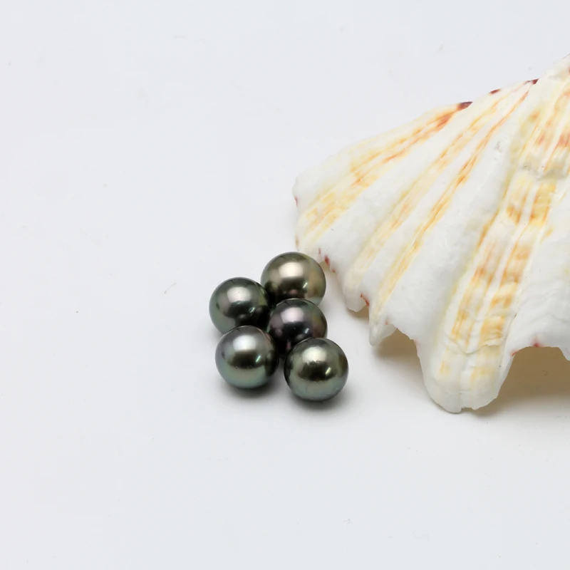 12-13 мм большой натуральный таитанский черный жемчуг бисер DIY голый жемчуг дисперсные семена. Префект Круглый Павлин зеленый свободные бусины настоящий жемчуг