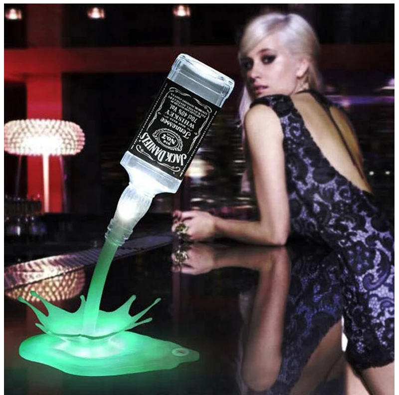 СВЕТОДИОДНЫЙ 3D цветной ночник USB зарядка Интеллектуальный сенсорный переключатель DIY винная бутылка, лампа бытовые вечерние декоративные лампы для столовой