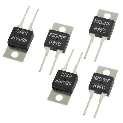 5 шт. 1.5A 250VAC/24VDC 80C без переключателя контроля температуры Термостат KSD-01F | Бытовая
