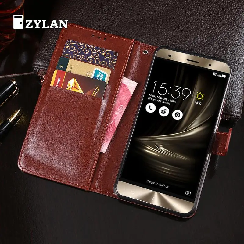 ZYLAN Роскошный кожаный чехол для ASUS ZenFone 3 Deluxe ZS550KL держатель кредитных карт функция