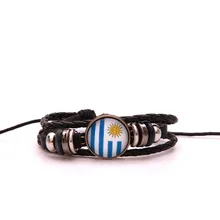 10 шт/лот Прямая Бесконечная любовь Uruguay браслет и браслеты Национальный флаг плетенные украшения лучший подарок для фанатов футбола