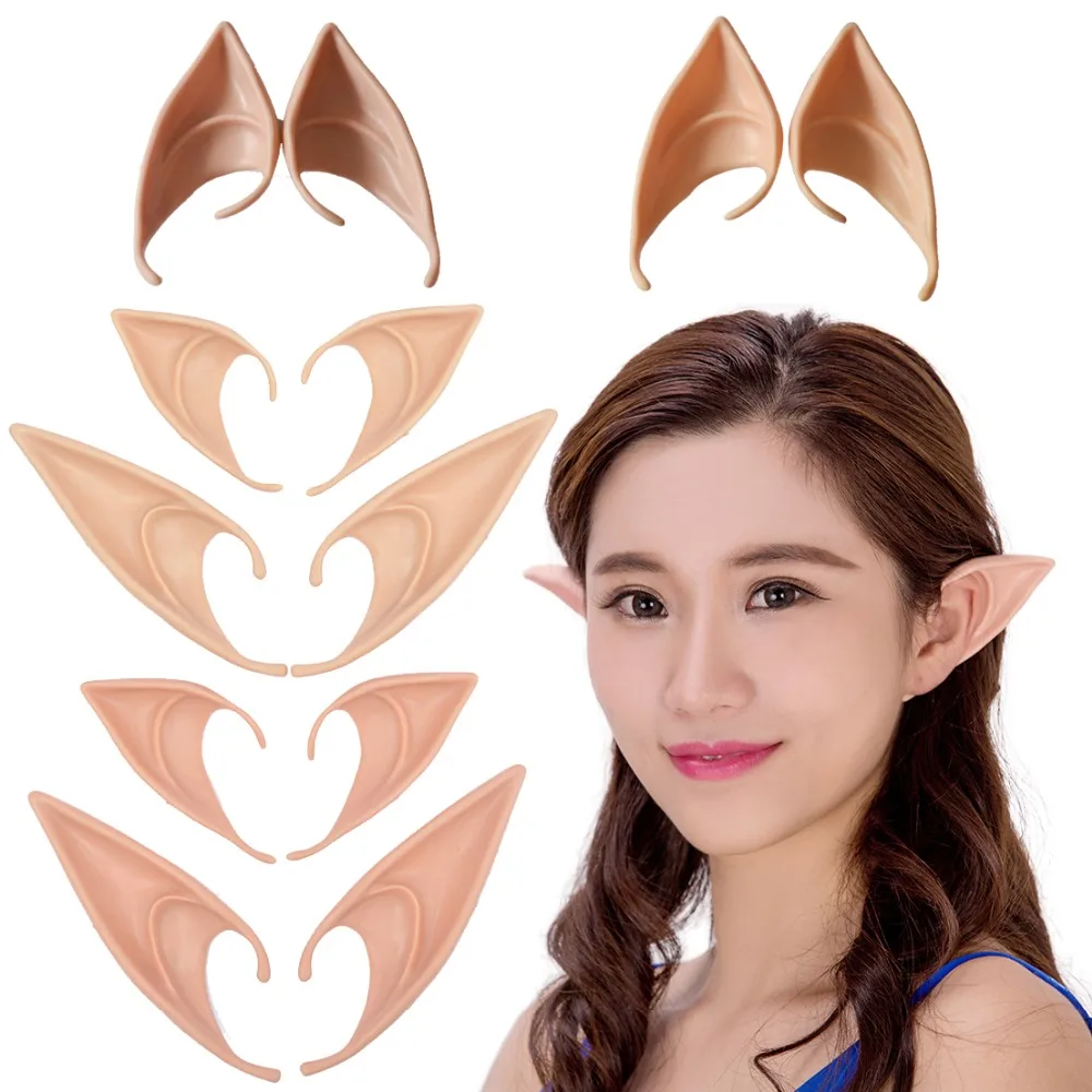 

Mysterious Angel Elf Ears Halloween Costume Props Cosplay Soft Prosthetic Latex False Ears Acccessorries For Party