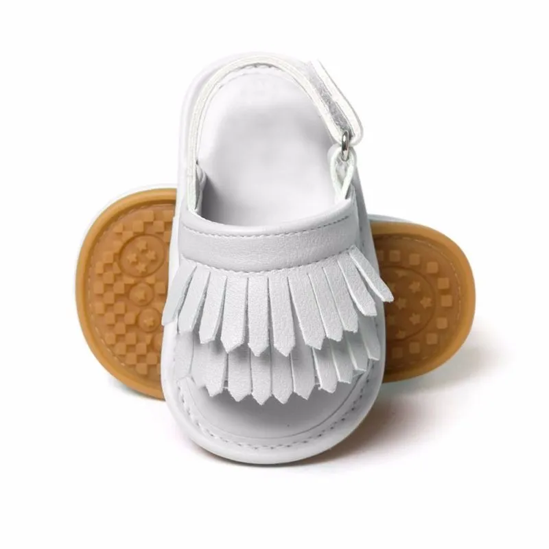 2018 Детские Сандалии для девочек Повседневное летние детские PU обувь ярких цветов модная детская одежда Кисточки из бахромы Обувь восемь