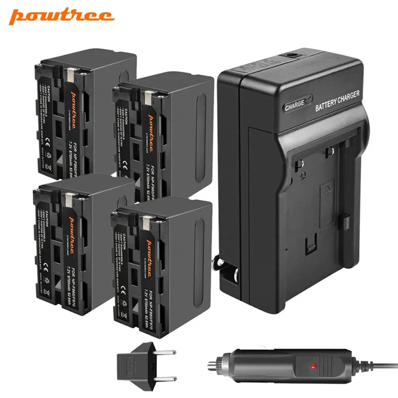 

Powtree 7.2V 8700mAh For Sony NP F960 NP-F960 NPF960 NP F950 F970 Battery + Charger Replacement CCD-TR36E