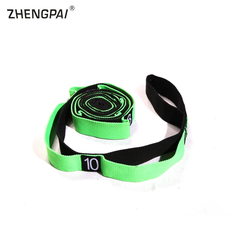 ZHENGPAI 1.8m Women Yoga Stretch Strap Rope With 12 Independent Stretching Loops Waist Leg Physical Therapy Resistance Band | Спорт и