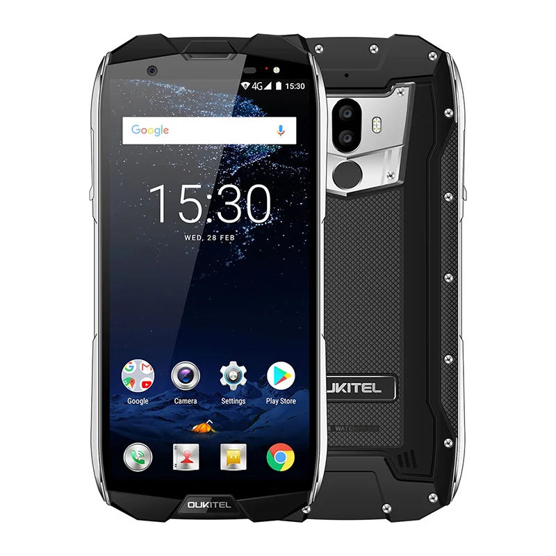 Oukitel WP5000 IP68 водонепроницаемый мобильный телефон 5," 6 ГБ ОЗУ 64 Гб ПЗУ Helio P25 Восьмиядерный Android 7,1 5200 мАч смартфон с отпечатком пальца - Цвет: Black