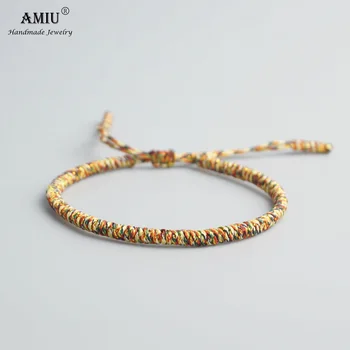 AMIU Tibetan Buddhist Lucky Charm Tibetan Bracelets & Bangles For Women Men Handmade Knots Rope Budda Bracelet as Christmas Gift