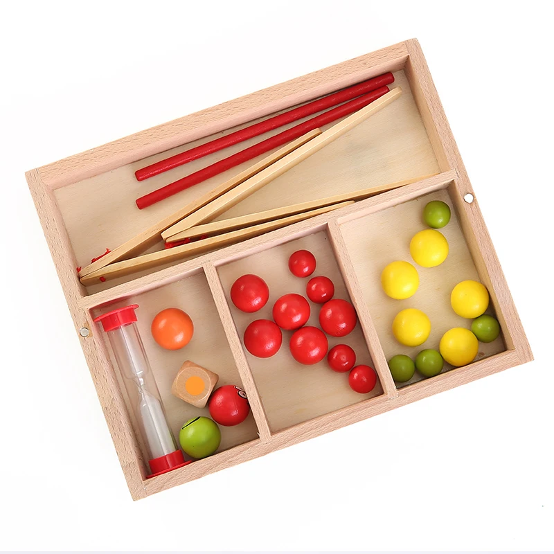 Montessori clip bead game intelligent toy interactive early educaation for children no hourglass |