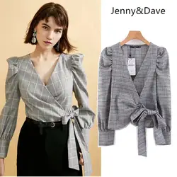 Jenny & Dave 1031 blusa feminina кимоно blusas mujer de mod с пышными рукавами рубашка бантом для женщин топы корректирующие и блузки для малышек плюс размеры