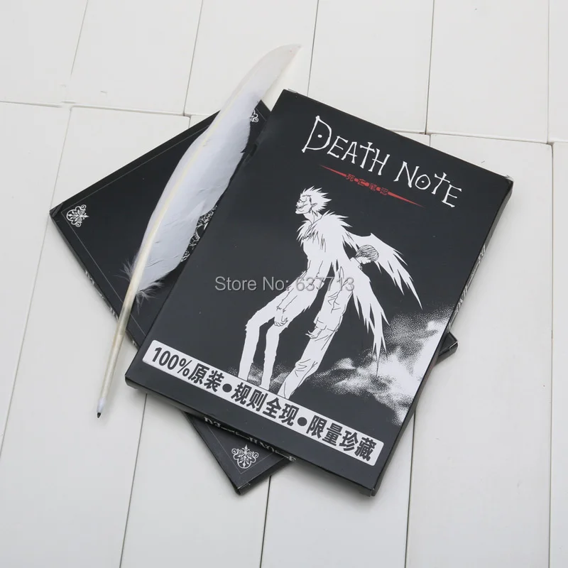 

Free shipping New Death Note Cosplay Notebook & Feather Pen Book Anime Writing Journal