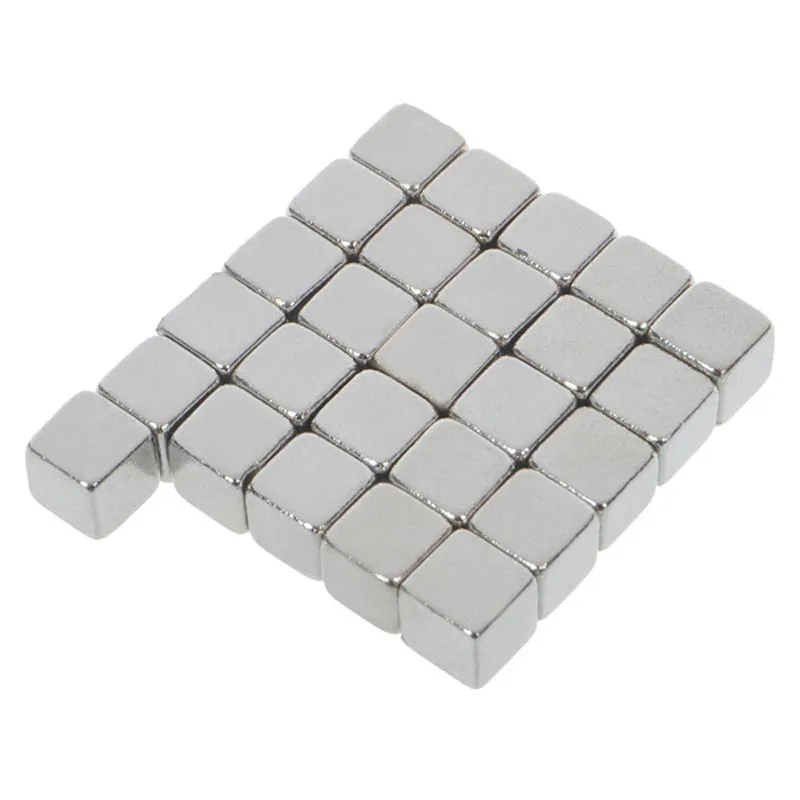 Super-Strong Rare-Earth Square RE Magnets (100-Pack) 0.5 cm x 0.5 cm x 0.5 cmND-FE-B round strong magnetic sheet rectangular mag