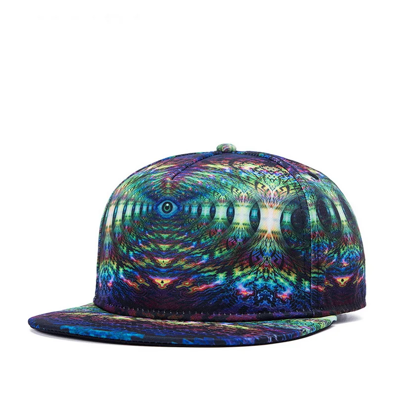 Brand NUZADA Color Printing Pattern Men Women Hat Hats Baseball Cap Fashion Trends Hip Hop Snapback Caps Bone