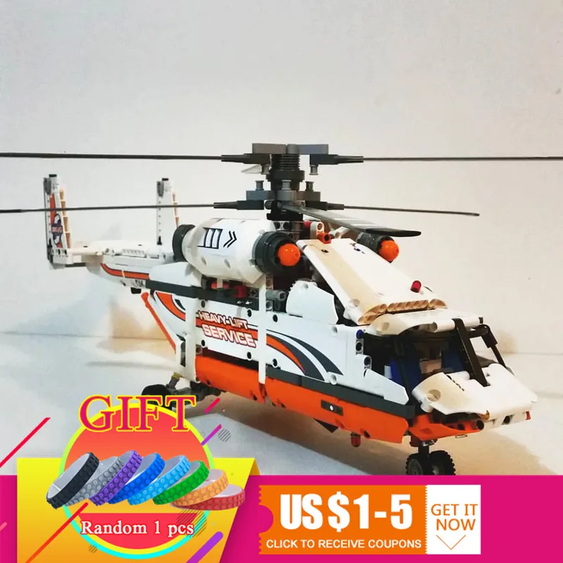 

20002 1060pcs Double rotor transport helicopter Technical series set Model Building Blocks Compatible with 42052 Boy toys lepin