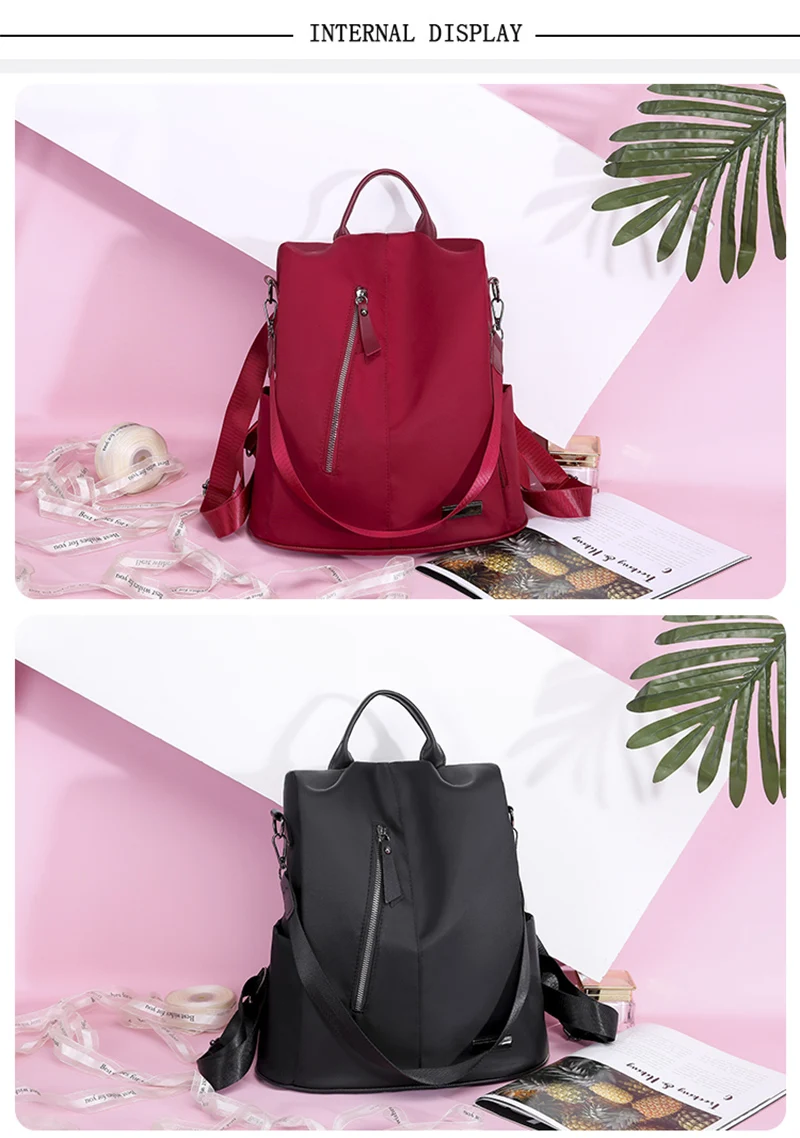 2021 nova multifuncional mochila feminina à prova