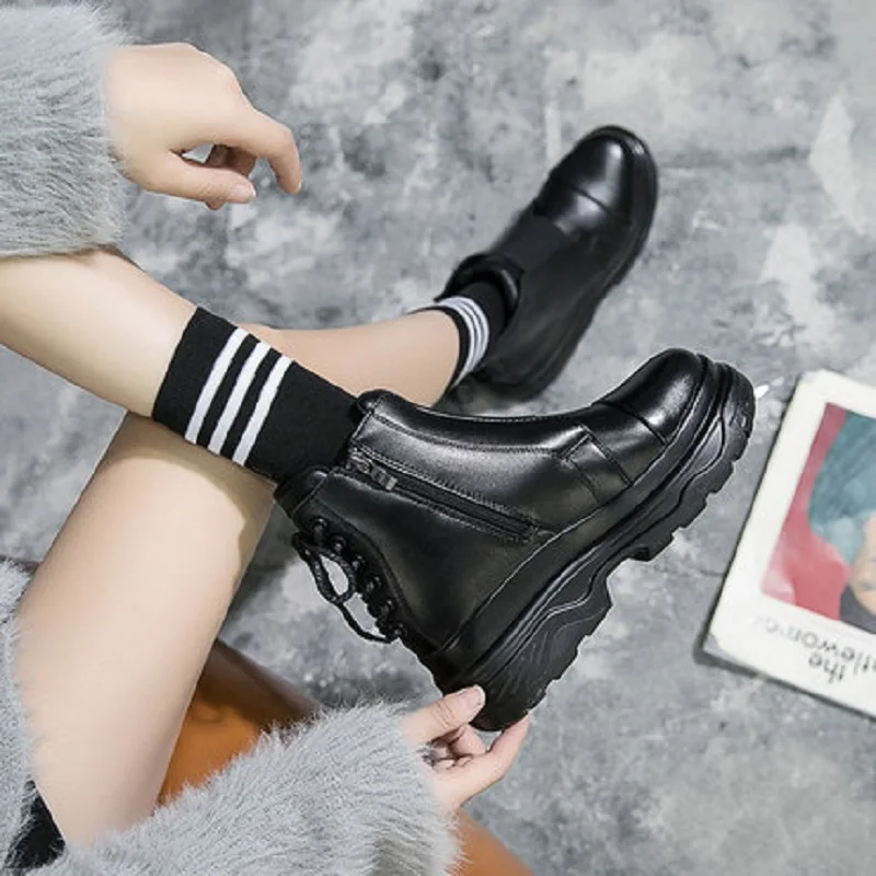 Plat D'hiver Bottes Automne unis Nouvelle Fond Femmes Martin Et 1 Vent Britannique 2018 Mat États Europe De Les EdZC8qUxwE