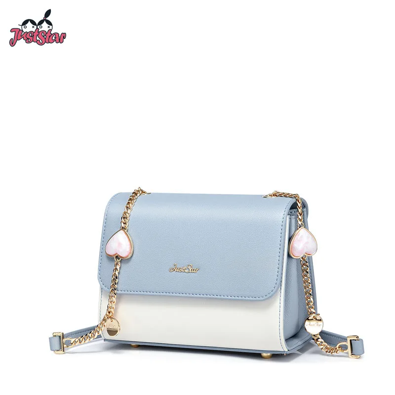 

JUST STAR Brand Women's PU Leather Messenger Bags Ladies Fashion Chains Shoulder Purse Female Flap Crossbody Bags
