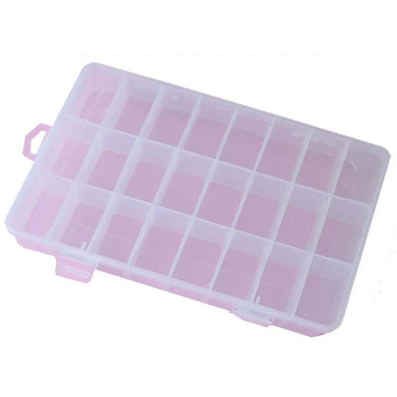 

24 Grids Transparent Fishing Lures Storage Box Clear Tackle Hooks Baits Storage Plastic Case Fish Baits Carrier drop shipping