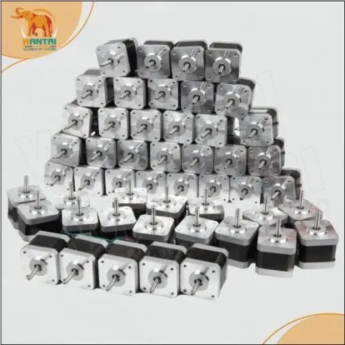 

[DE TO EU]120pcs Nema17 42BYGHW804L20P4.5 0.48N.m(70oz-in) 48mm 1.2A 3.1V 48mm D-Shaft With Connector for 3D printer robotic