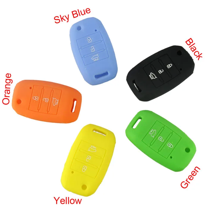 

Auto New Silicone Key Cover Car Keychain For Remote Control for KIA K3 RIO K3 accessories Dec23