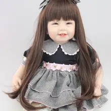 Nicery 22 дюймов 55 см Высокий Винил Reborn Детская игрушка сладкий реалистичный подвижный улыбающийся принцесса Рождественский подарок черное платье
