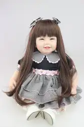 Nicery 22 дюймов 55 см винил возрождается детская игрушка сладкий реалистичные подвижные улыбается принцесса Рождественский подарок Платье