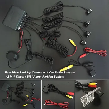 

Car Parking Sensors + Rear View Camera = 2 in 1 Visual / BIBI Alarm Parking System For Renault Megane 2 II / Reverse Camera