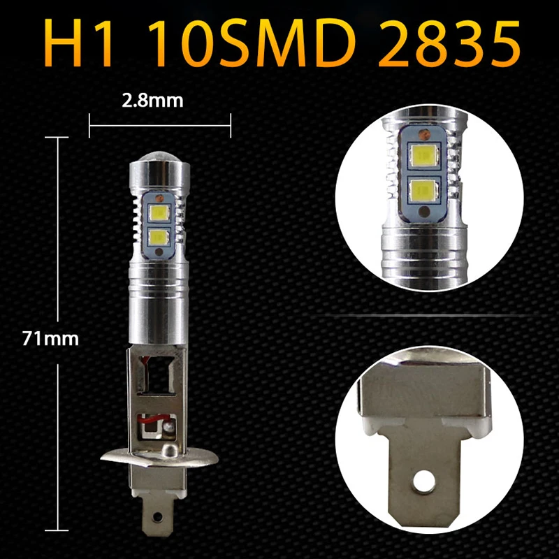 Luces led para auto Slim H1 светодиодные противотуманные фары с высоким низким диодом лампы
