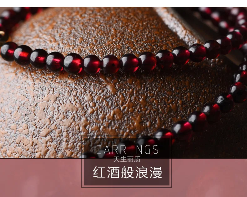 Модный ручной работы натуральный гранатовый браслет для женщин, роскошный винтажный эластичный браслет, этнический красный камень этнический браслет
