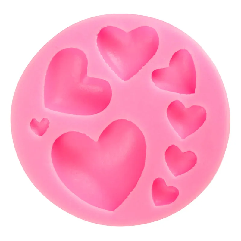 

Ledifly 2017 hot sale 3D Silicone Heart Fondant Mold Cake Decoration Craft Sugar Chocolate Baking Tool