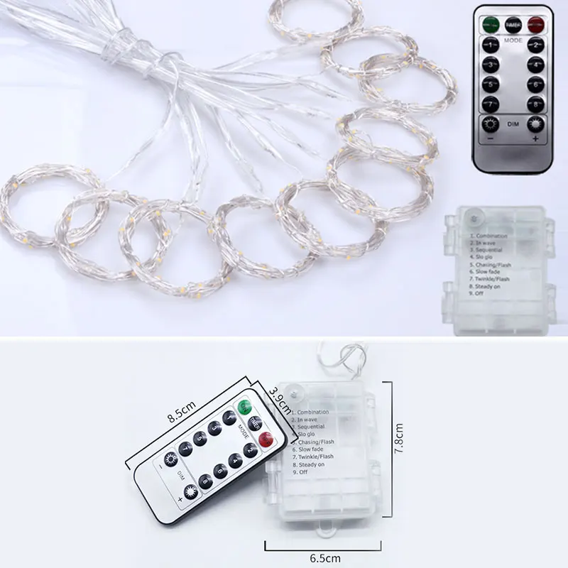 SXZM 3x3M USB Curtain garland Light LED String Copper Wire Christmas Lights Decoration Lamp With Remote Control For New Year