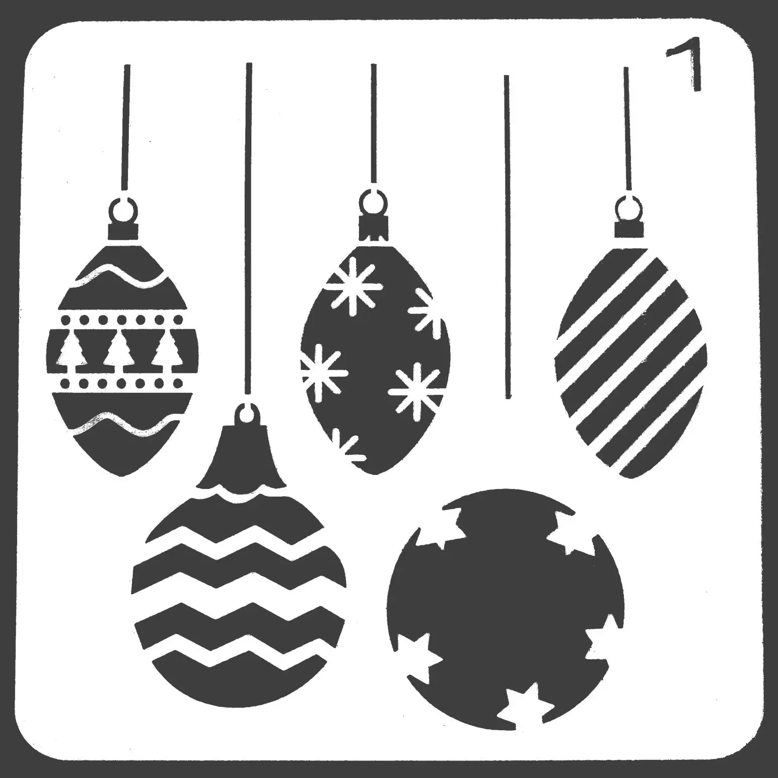 

Christmas Hanging Ball Stencils For Painting Scrapbooking Stamp Cake Decorating Tool Embossing Paper Cards Album DIY Decoration