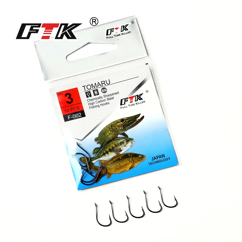 

FTK Tomaru Barbed Hook Size3#-Size13# Fishing Barbed Carp Catfish Anzol Peche Japan Tackle