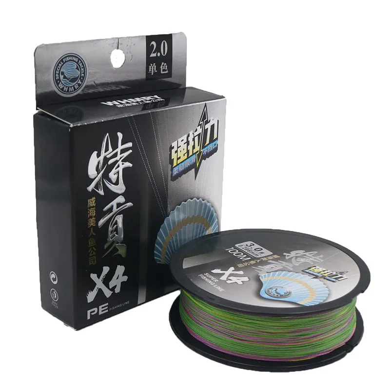 

100M Braided Fishing Line 4 Strand PE Line Braid Multifilament Fishing Line 6 8 10 15 20 30 40 50 60 80LB