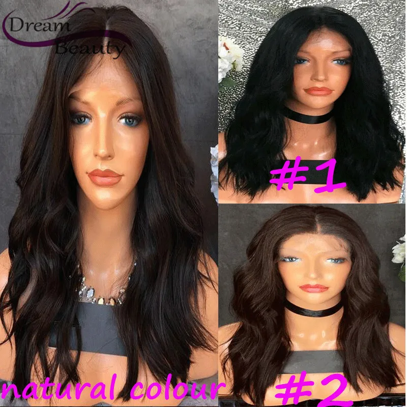 180% Natural Wave Brazilian Virgin Hair Lace Front Wigs Short Bob Human Hair Full Lace Human Hair Wigs For Black Women