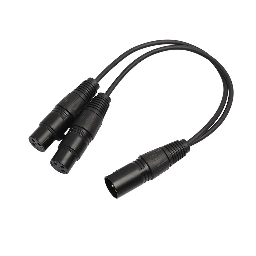 

Hot 3 Pin XLR Male to 2 Female XLR Y Splitter Cable Audio Microphone Adaptor Cord