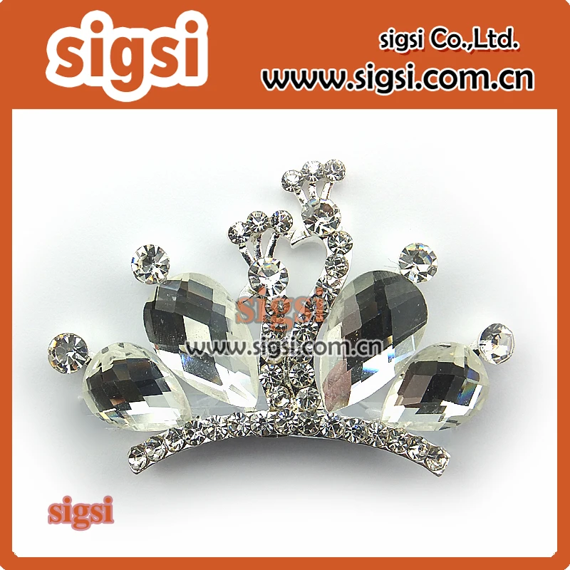 Shiny Color silver clear Rhinestone crystal peacock Tiara/crown brooch pin | Украшения и аксессуары