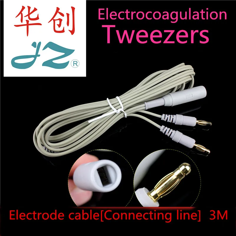 

ZJ High Frequency Electrocoagulation Tweezer Connecting Wire Knife Bipolar line Condensation Tweezers Bipolar electric wire