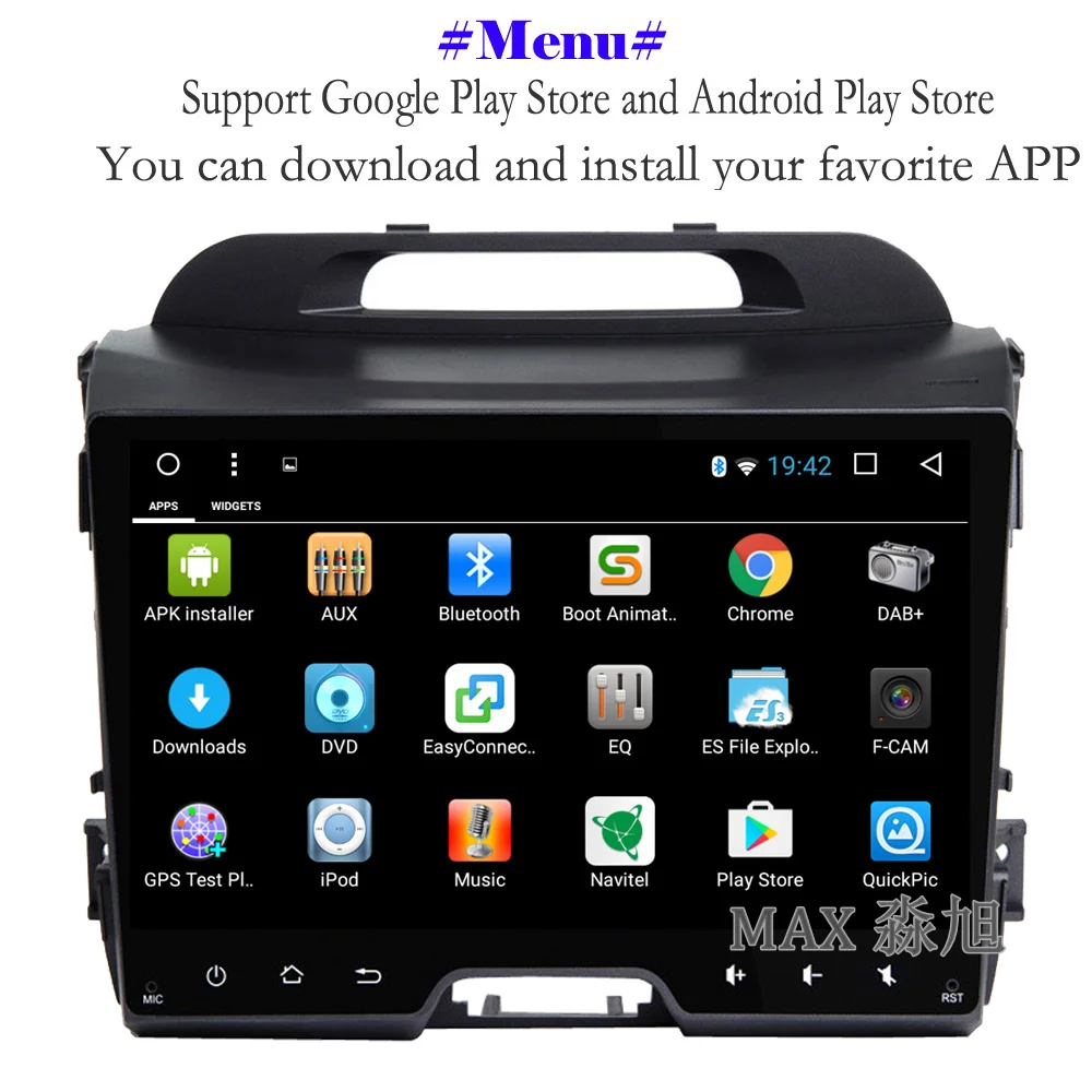 Clearance MAX Android 8.1.0 2G 32G GPS Navigation System Car DVD For KIA Sportage 2011 2012 2013 2014 2015 Car Radio RDS WiFi SWC Free Map 3